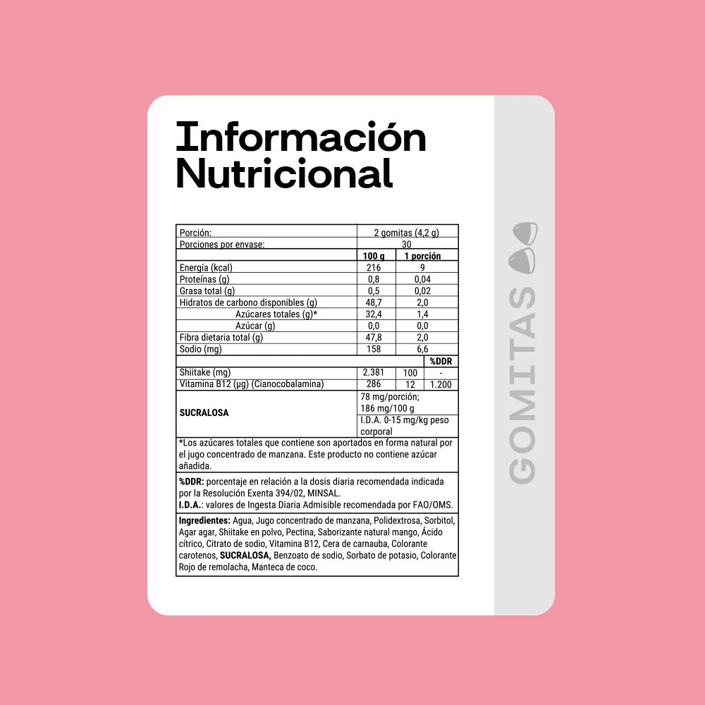 Shiitake - Gomitas 60 Unidades-2
