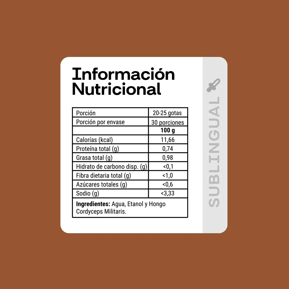 Cordyceps Sublingual 30 ml Concentración 3:1 - NewPharma-2
