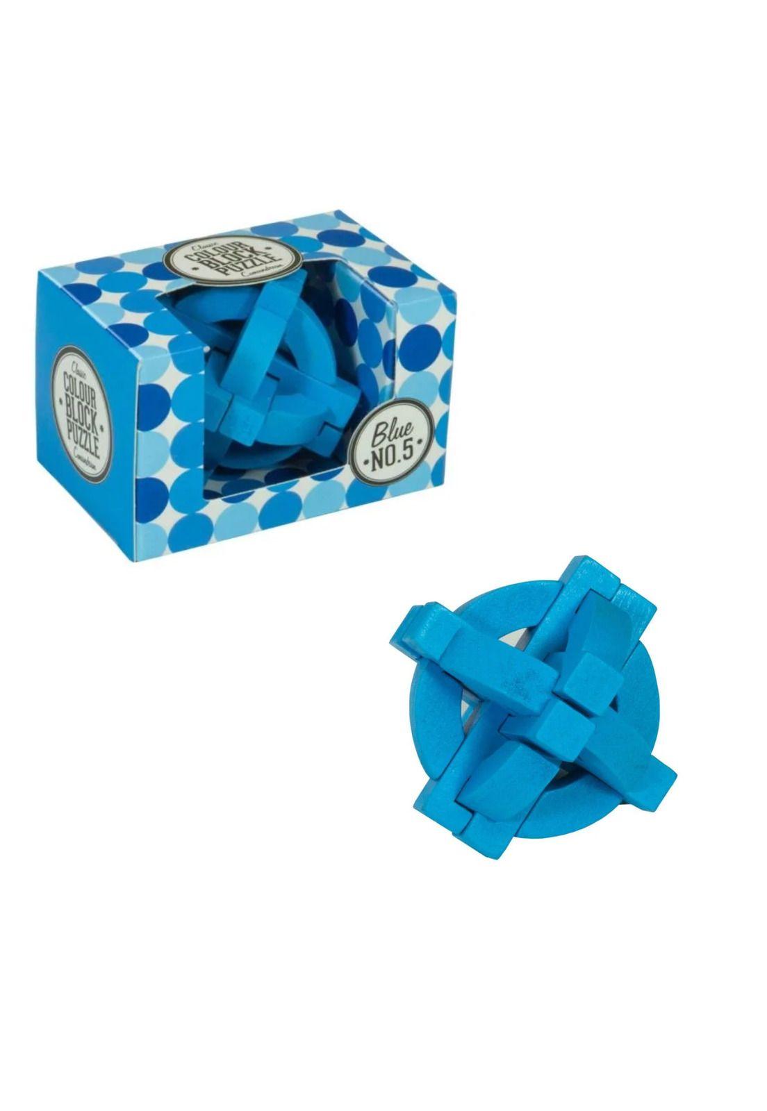Blue N°5 Puzzle - Colour Block Conundrum Puzzle de Madera-2