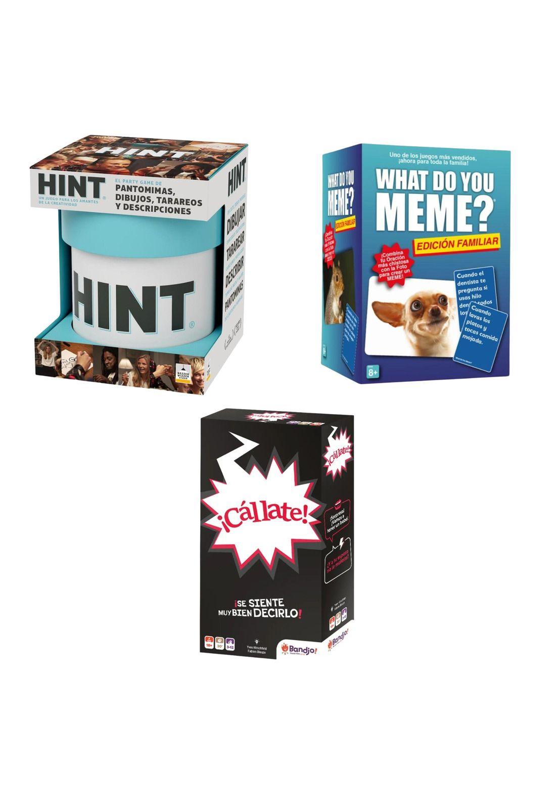 Pack - Cállate + Hint + What Do You Meme Familiar-0