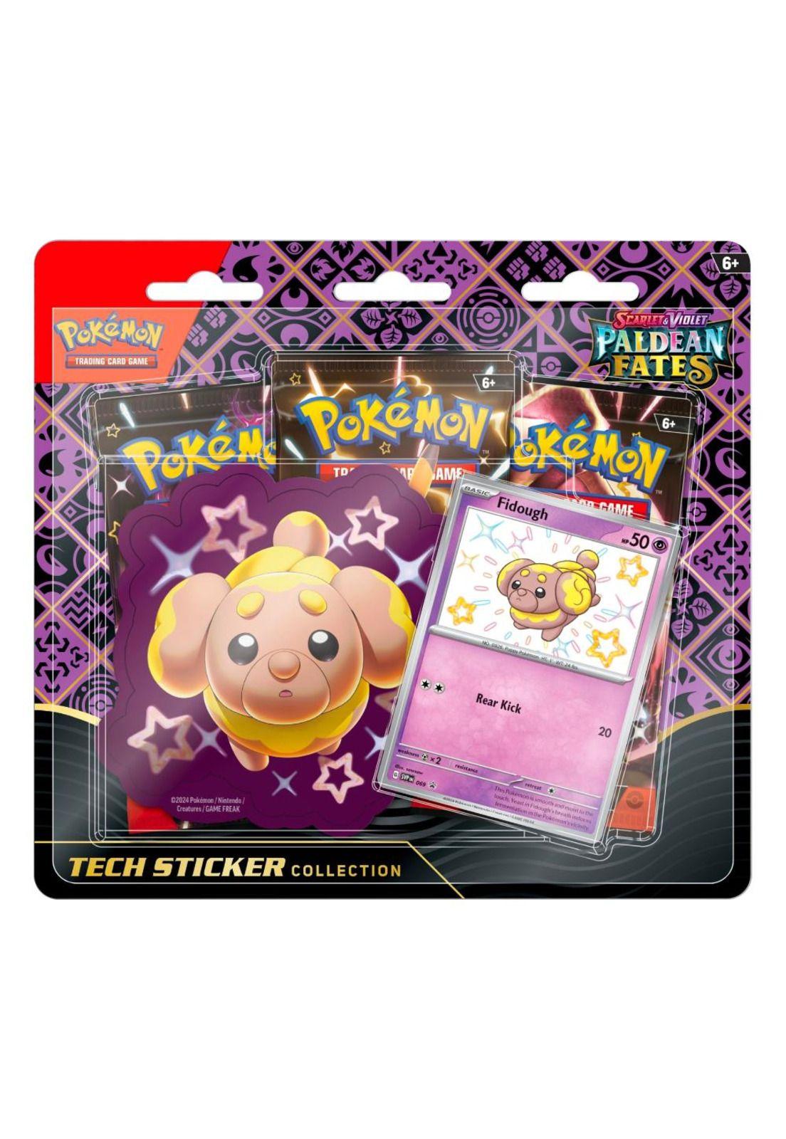 Pokémon Paldean Fates Tech Sticker Box Fidough Español-0