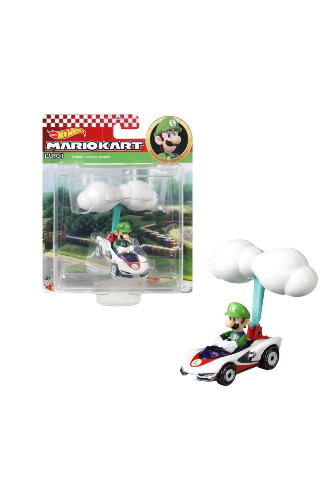 Hot Wheels Mario Kart Luigi con Glider-0
