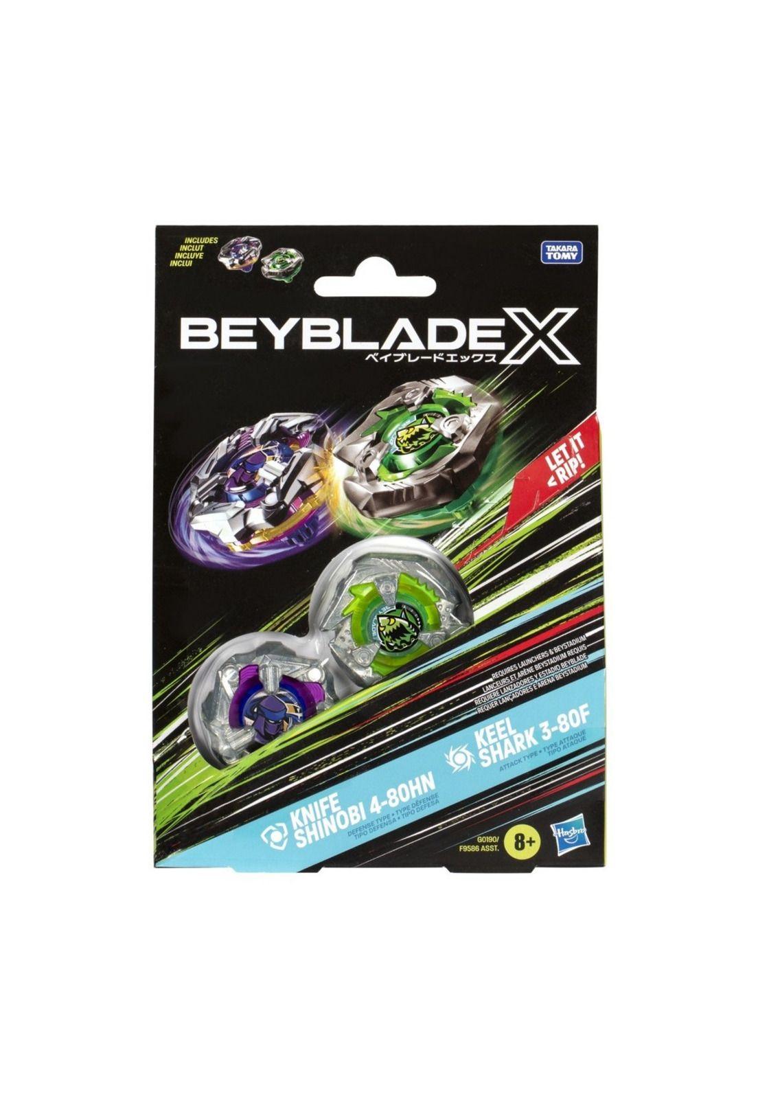 Beyblade X Duo Knife Shinobi y Keel Shark-0