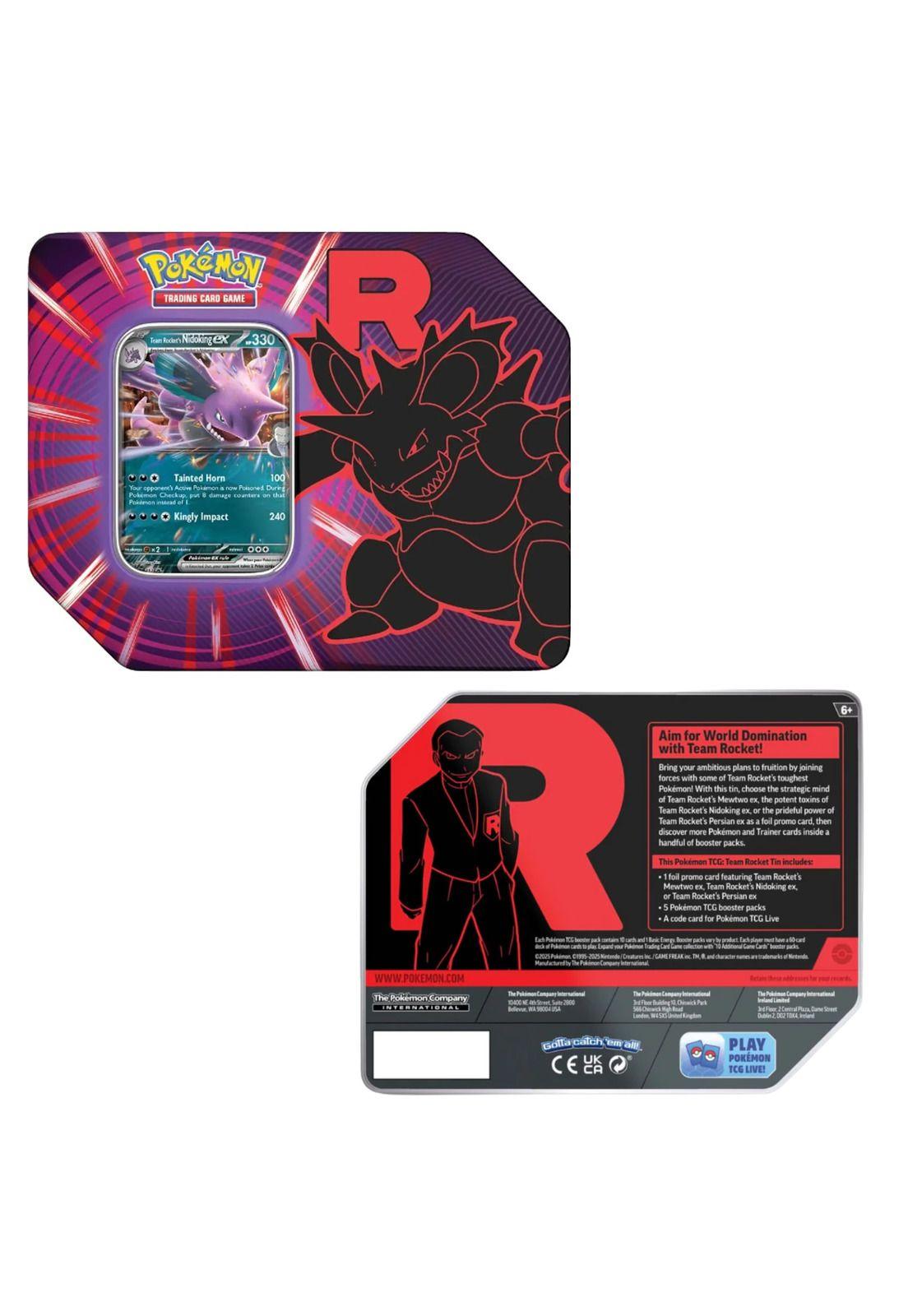 Pokémon Team Rocket Tin Nidoking Inglés-2