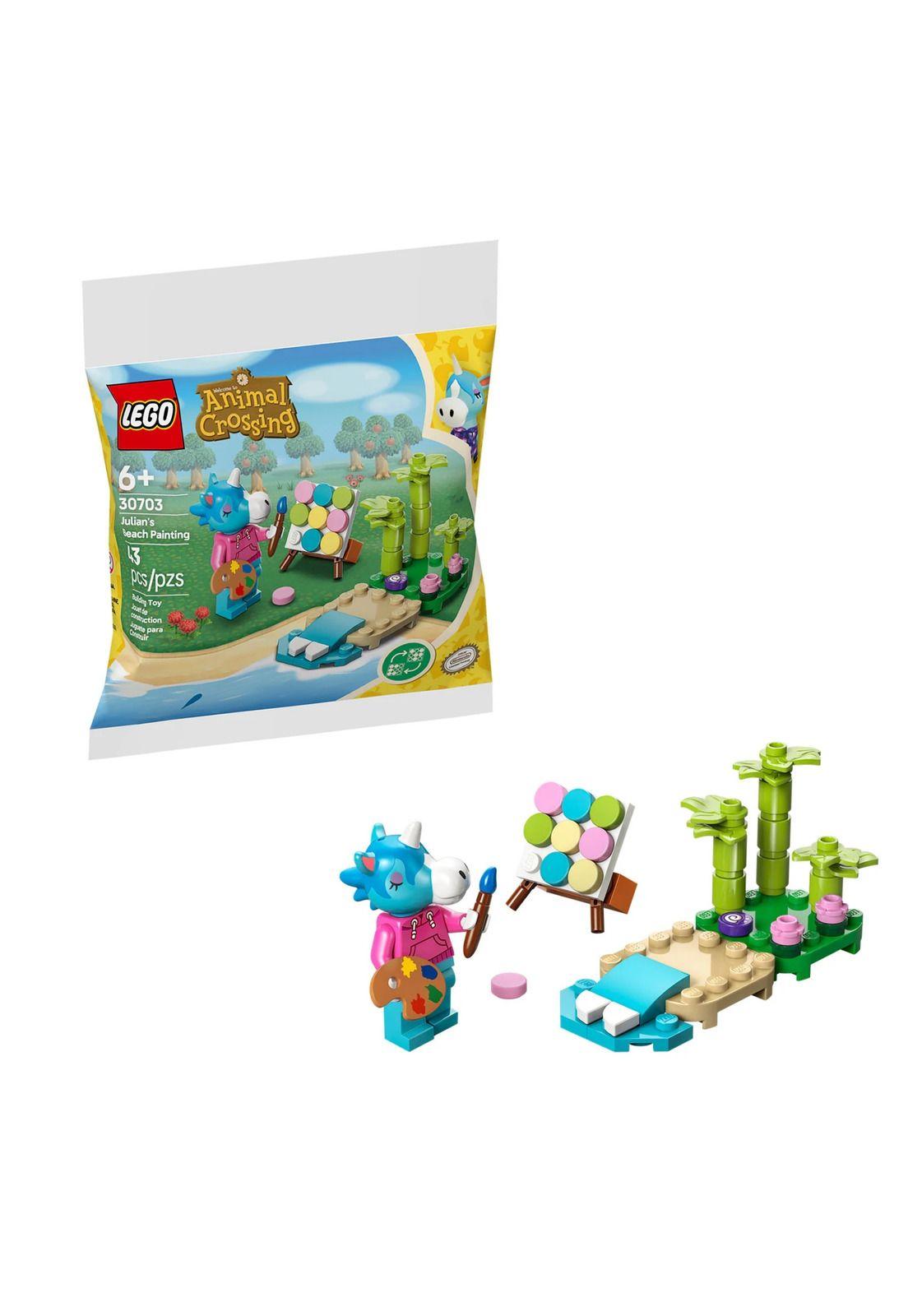 Lego Bolsa Animal Crossing Pintando en la playa con Azulino (30703)-3