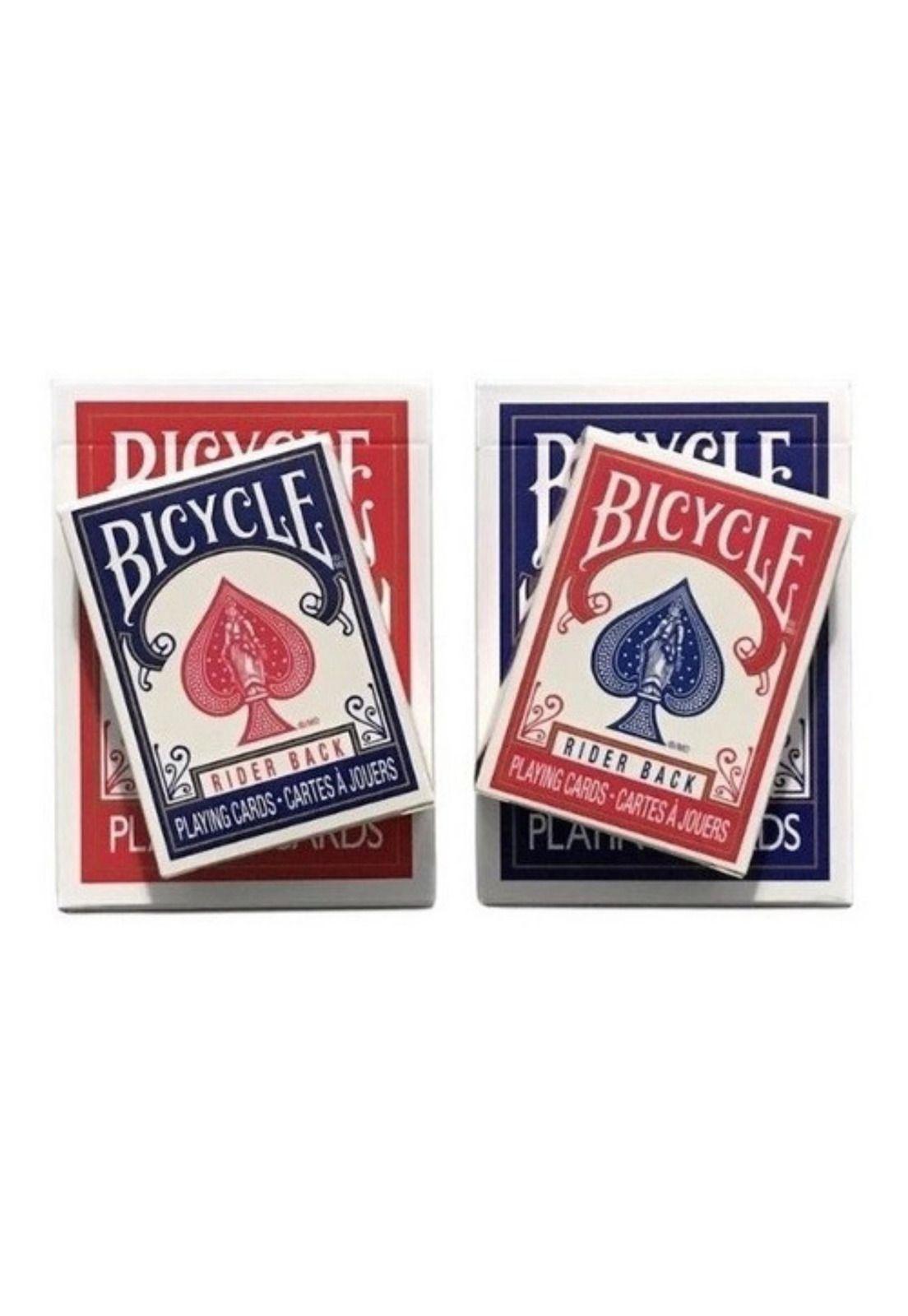 Naipes Bicycle Mini Rojo/Azul-1