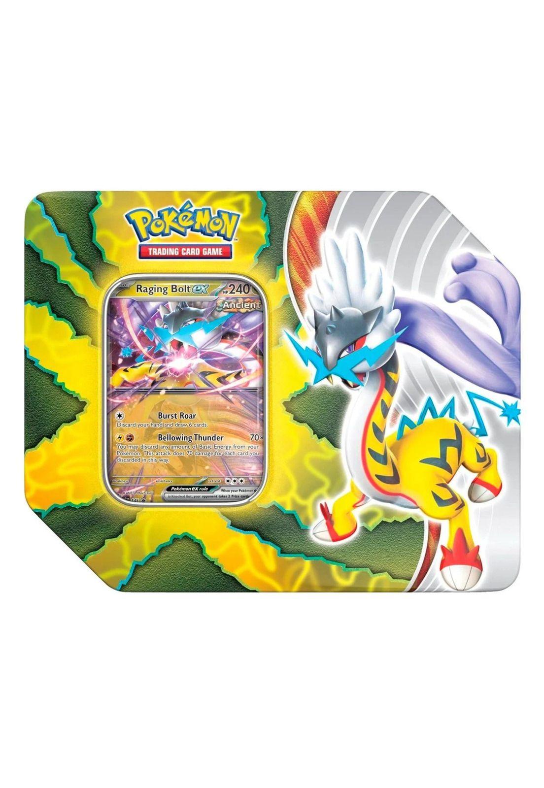 Pokémon Paradox Destinies Tin Raging Bolt Ex Inglés-0