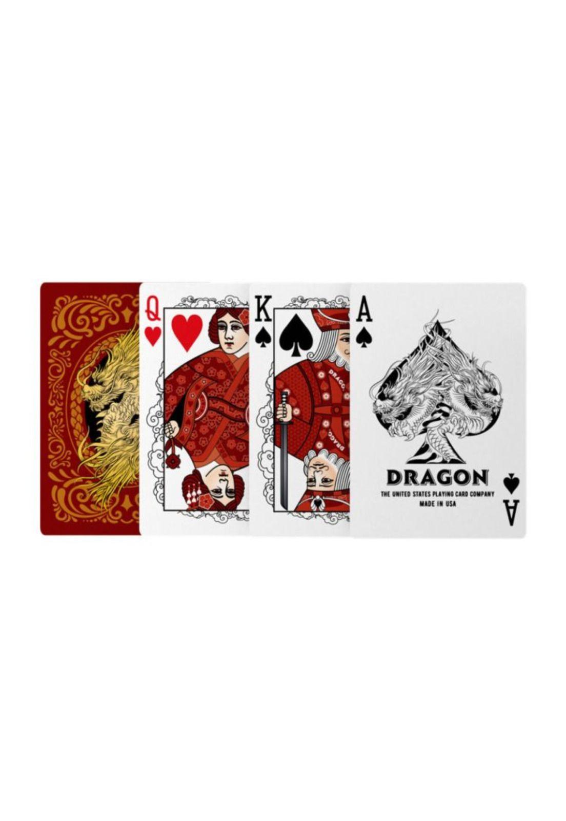 Naipe Bicycle Red Dragon-2