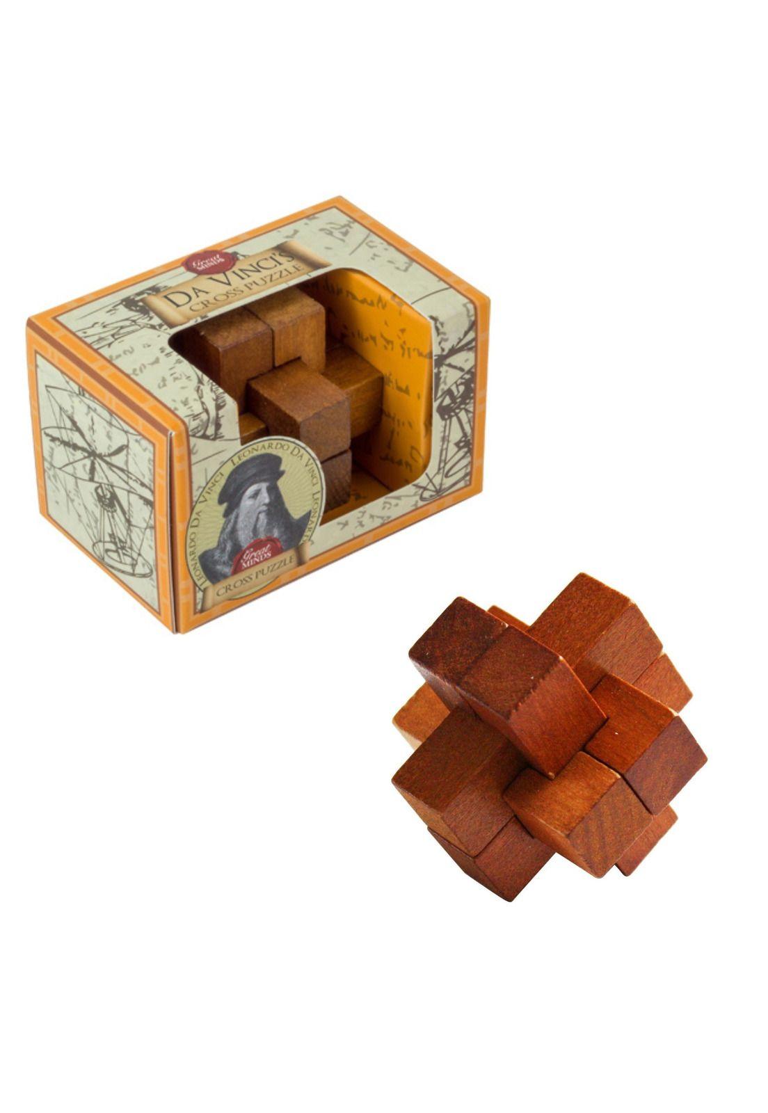 Da Vinci's Cross Puzzle - Great Minds Mini Puzzle de Madera-2