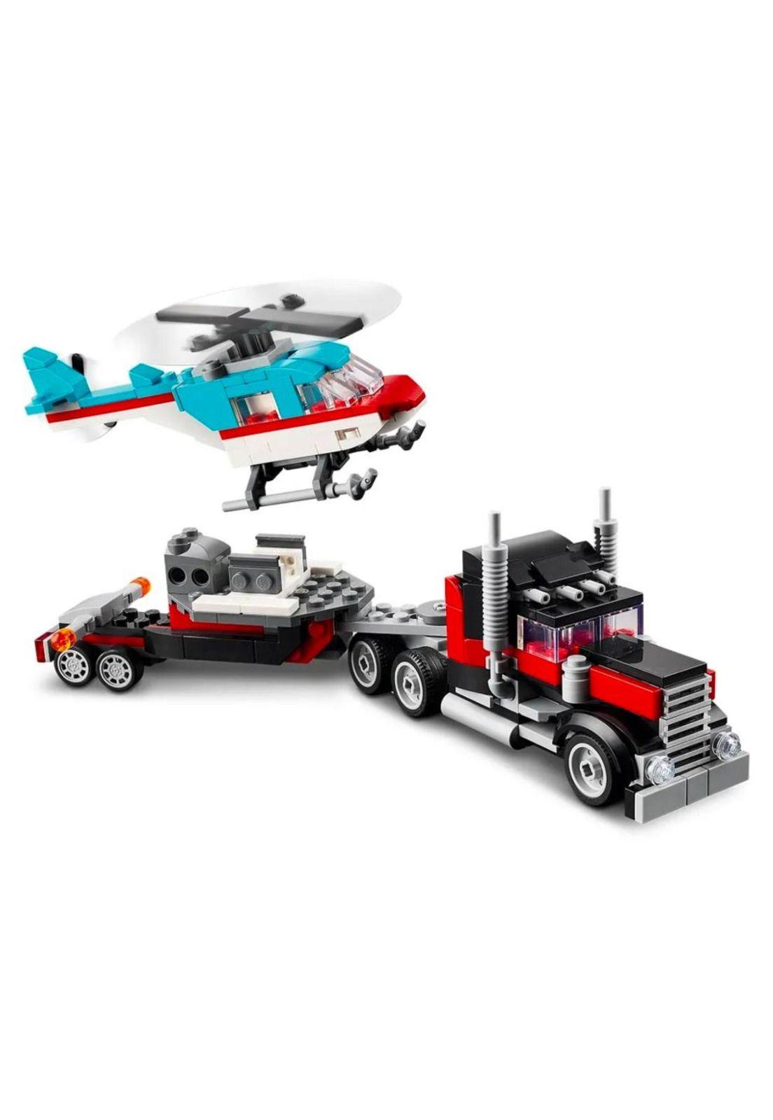 Lego Camión Plataforma con Helicóptero-2