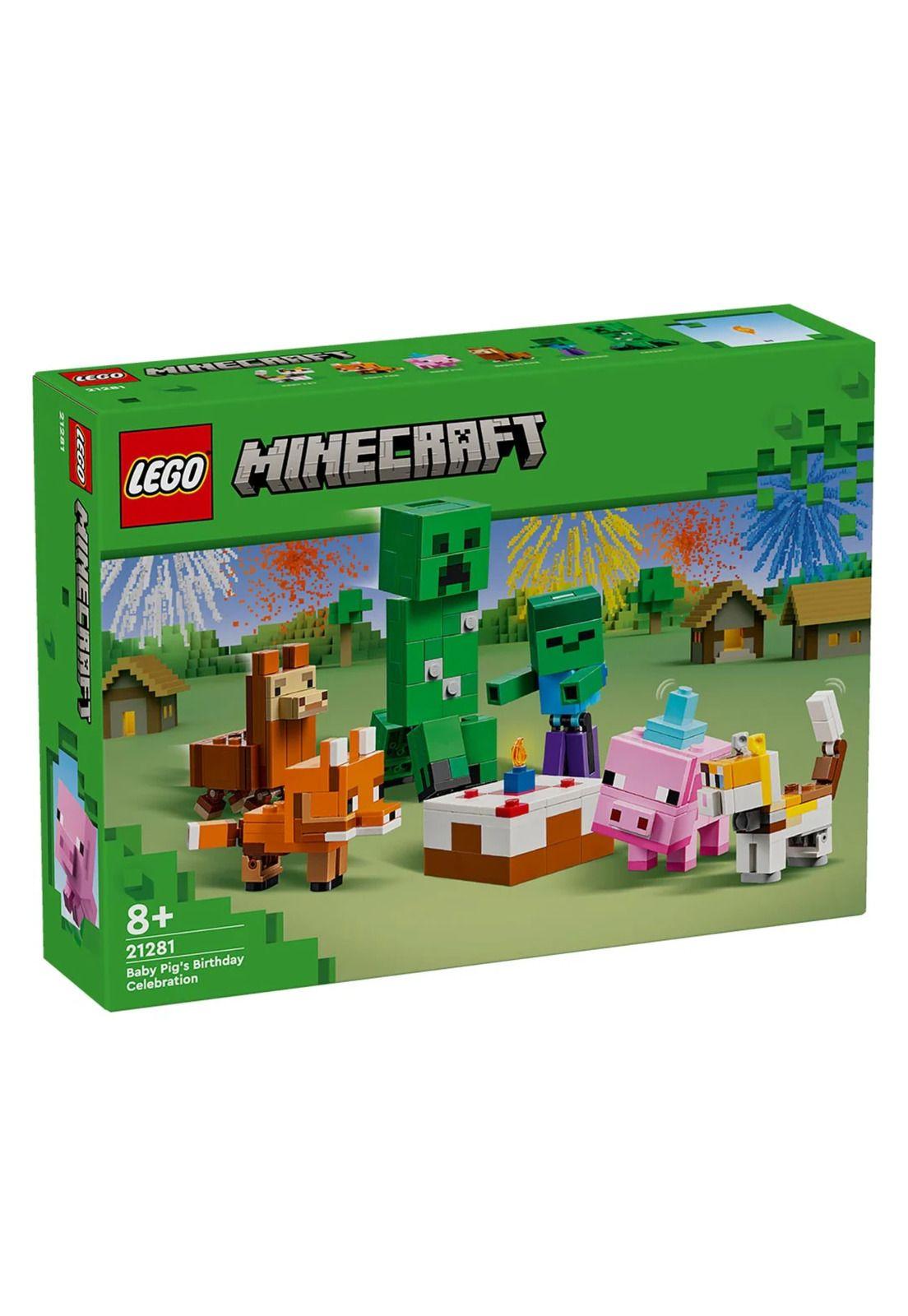 Lego Minecraft Fiesta De Cumpleaños Del Cerdo Bebé (21281)-0
