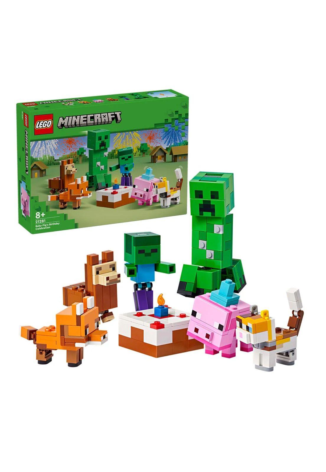 Lego Minecraft Fiesta De Cumpleaños Del Cerdo Bebé (21281)-2