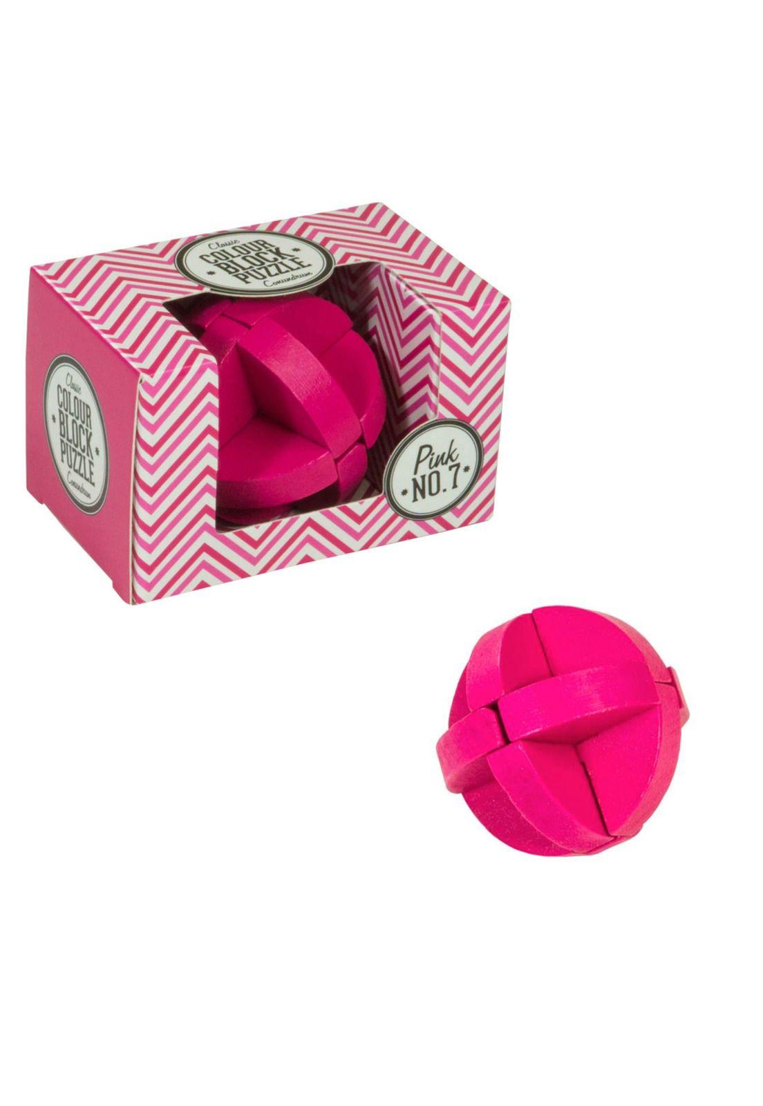 Pink N°7 Puzzle - Colour Block Conundrum Puzzle de Madera-2