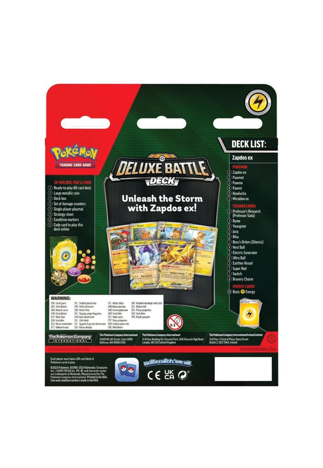 Pokemon Zapdos ex Deluxe Battle Deck Inglés-1