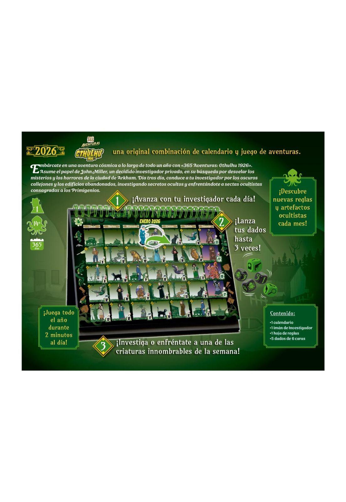 Calendario 365 Aventuras Cthulhu 1926-2