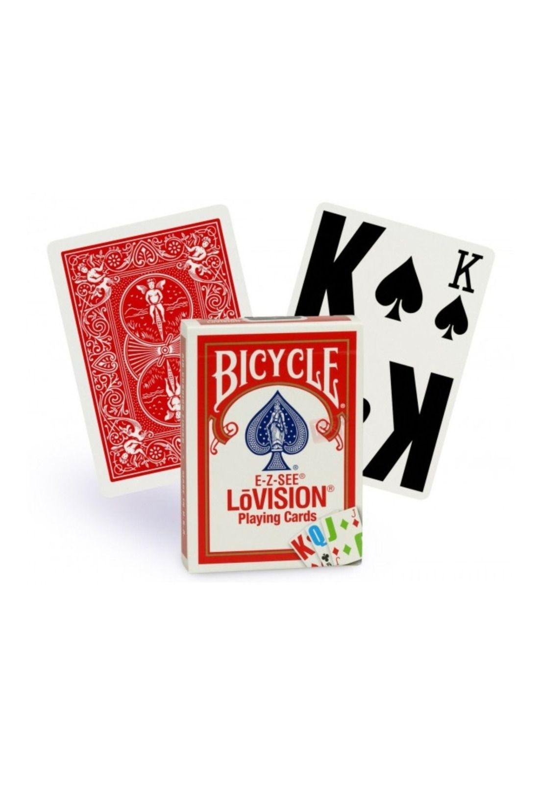 Naipe Bicycle Low Vision Rojo-2