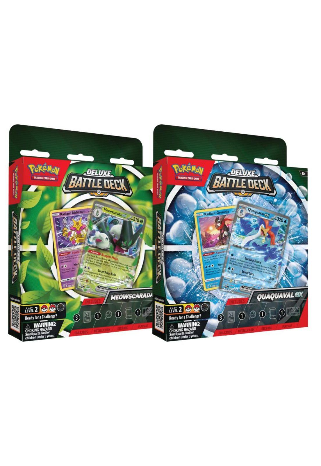 Pokemon Meowscarada/Quaquaval ex Deluxe Battle Deck Español-0