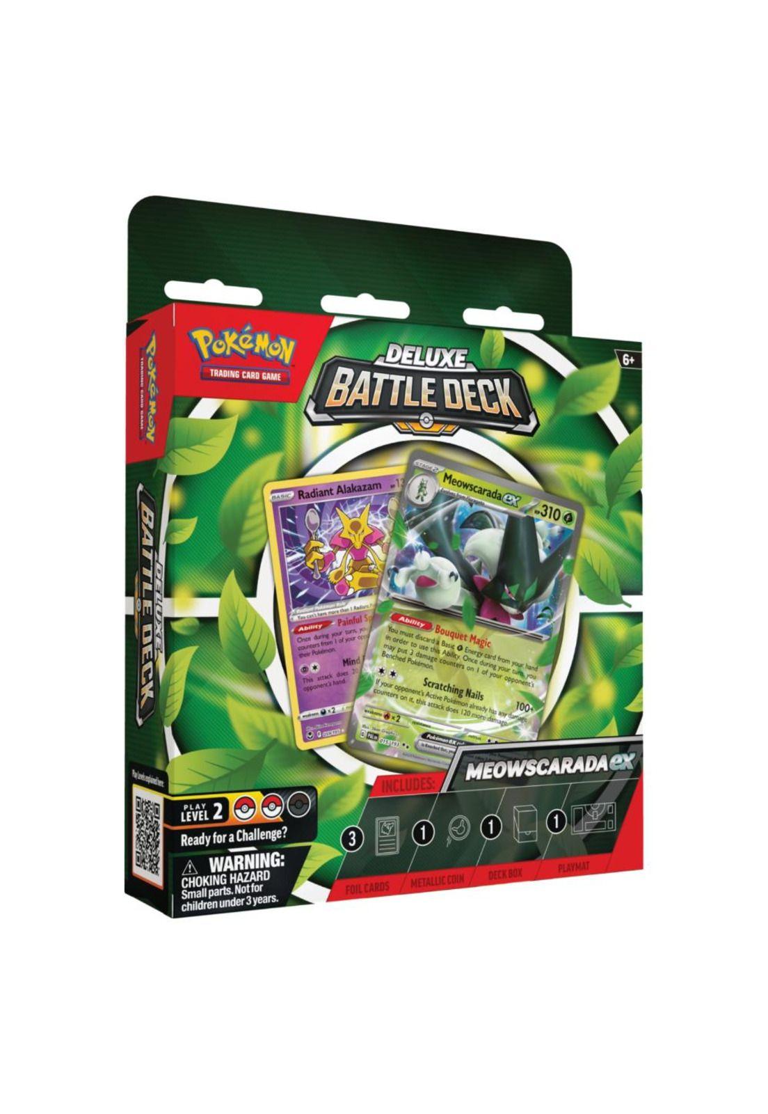 Pokemon Meowscarada/Quaquaval ex Deluxe Battle Deck Español-2
