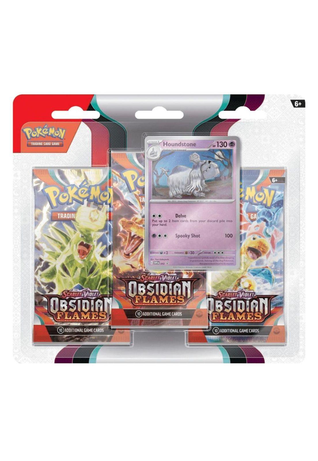 Pokémon Obsidian Flames Houndstone Blister Pack Español-0