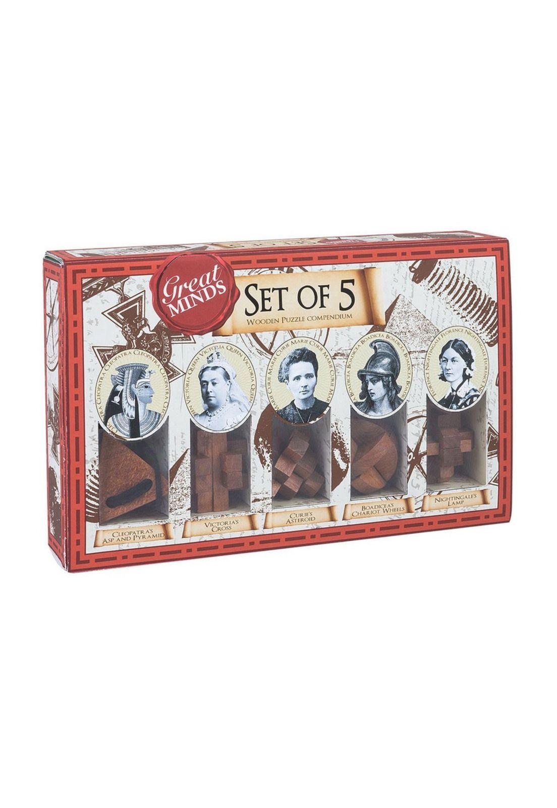 Set de 5 Puzzles Mujeres - Great Minds Compendium Madera-0