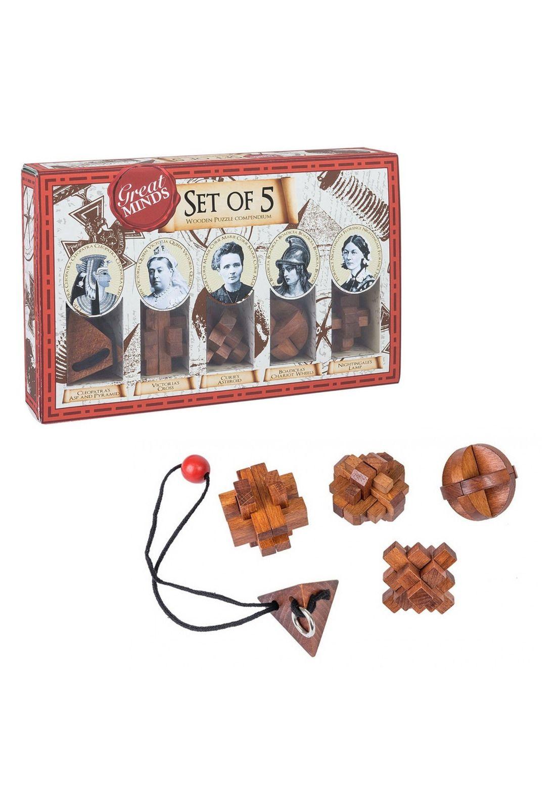 Set de 5 Puzzles Mujeres - Great Minds Compendium Madera-2
