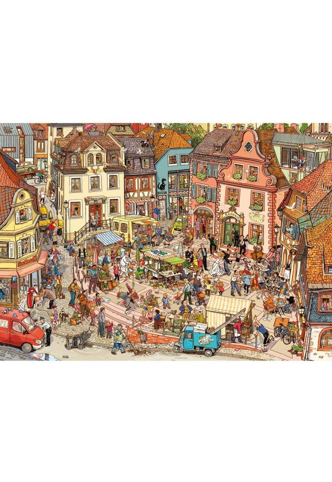 Puzzle Heye 1000 - Market Place-0