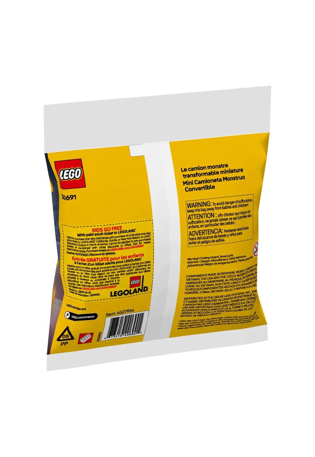 Lego Bolsa Creator Mini Camioneta Monstruo Convertible (30691)-4