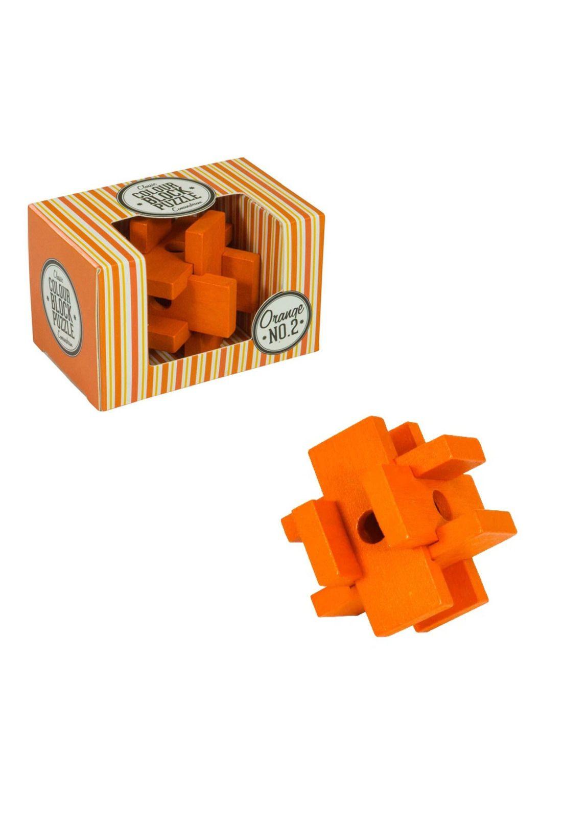 Orange N°2 Puzzle - Colour Block Conundrum Puzzle de Madera-2