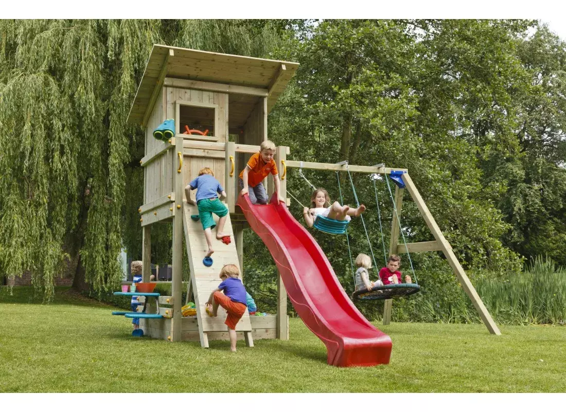 Resbalín Tobogán Conectable Con Manguera Plástico Hdpe ARojo Patio Parque-2
