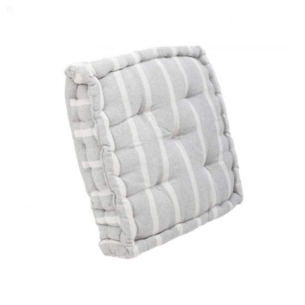 Cojin Denim Terraza Raya 40X40 Gris Cl Dib / K-0