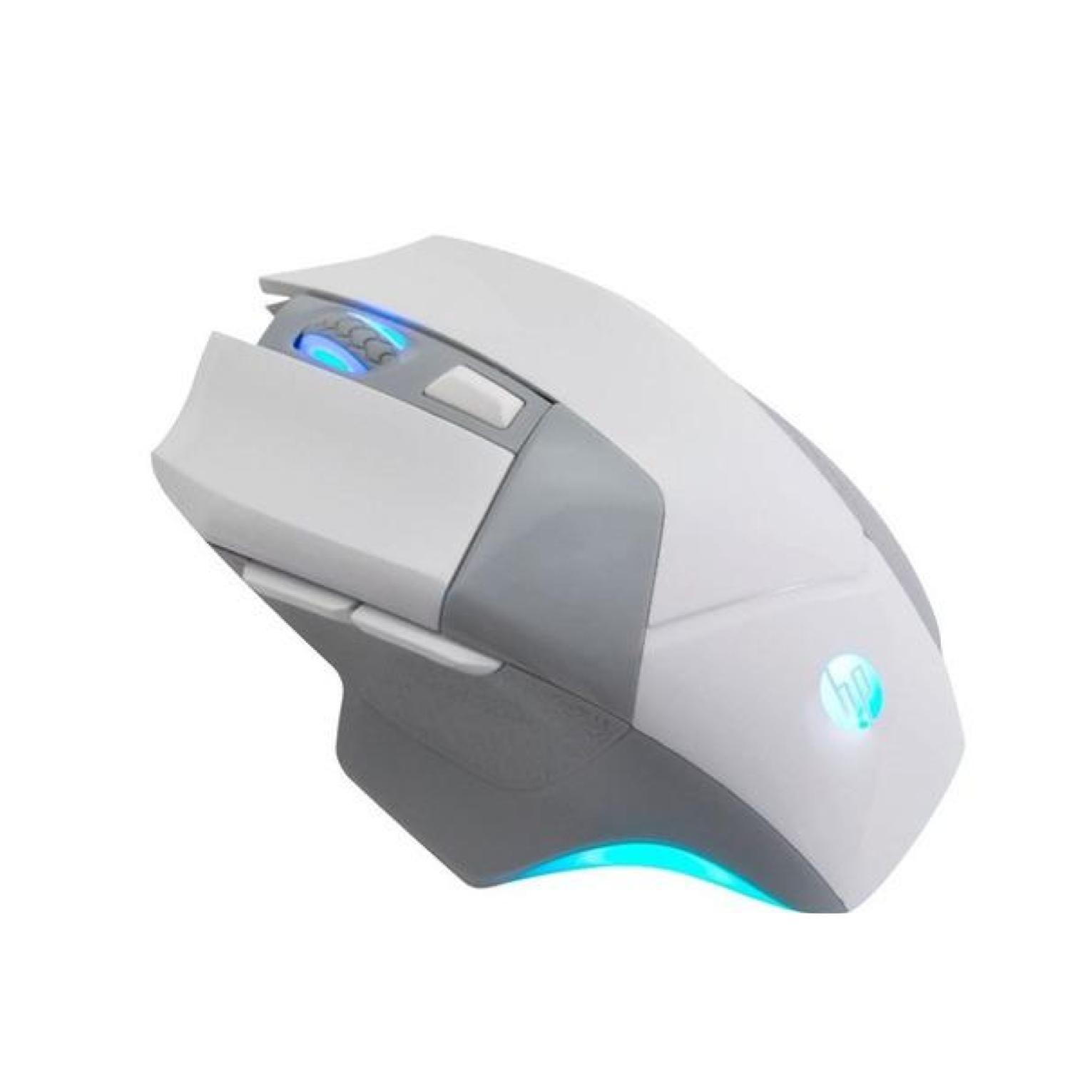 Mouse Gamer Alambrico USB 4000 DPI G200 HP Blanco-1