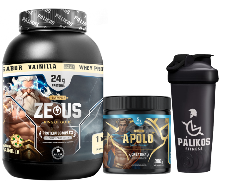 Proteina Zeus Complex 1kg Sabor Vainilla + Creatina Apolo 300g + Shaker-0