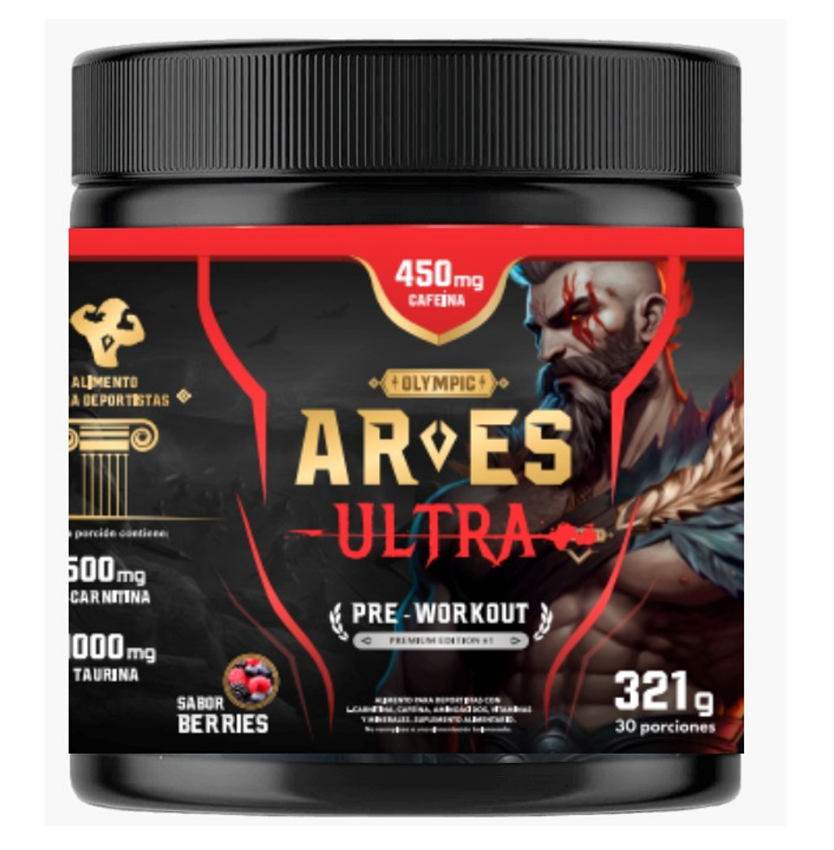 Pre entreno Ares Ultra (450 mg de cafeína)-0