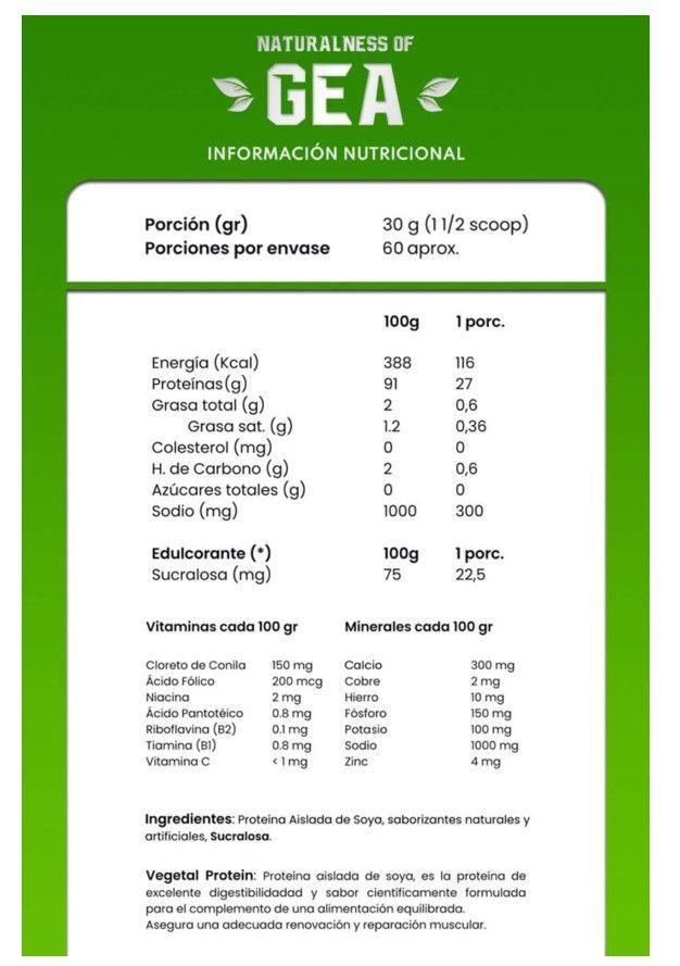 Proteina vegana 2kg Sabor Vainilla + Creatina 300g-3