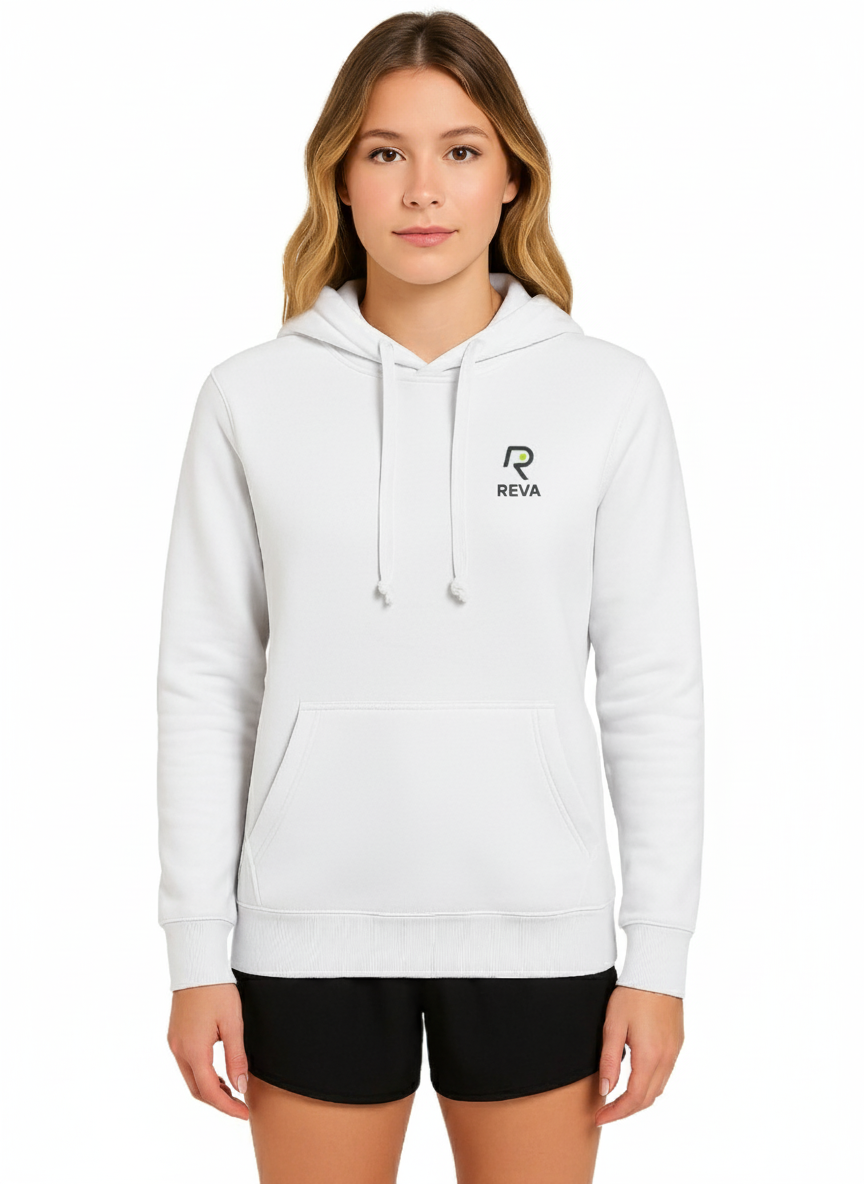 Polerón Deportivo con Capucha Mujer REVA Blanco-0