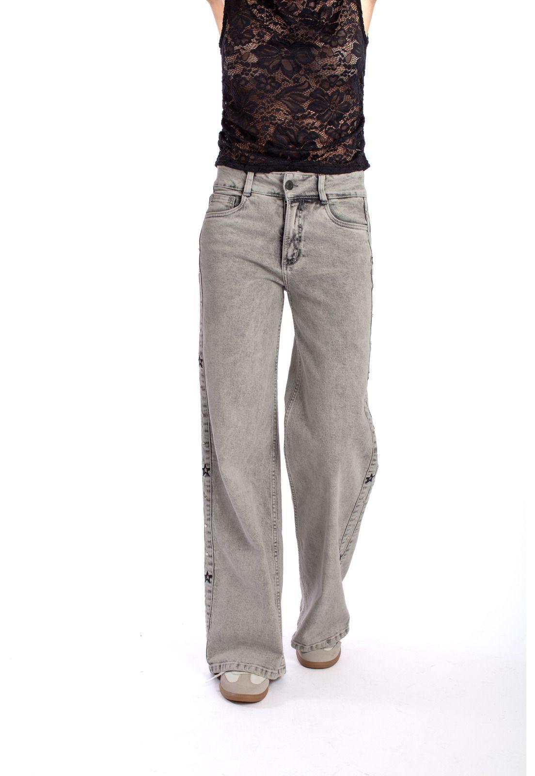 JEANS LULÚ WIDE PIEZA COSTADO BORDADO GRIS EFESIS-1