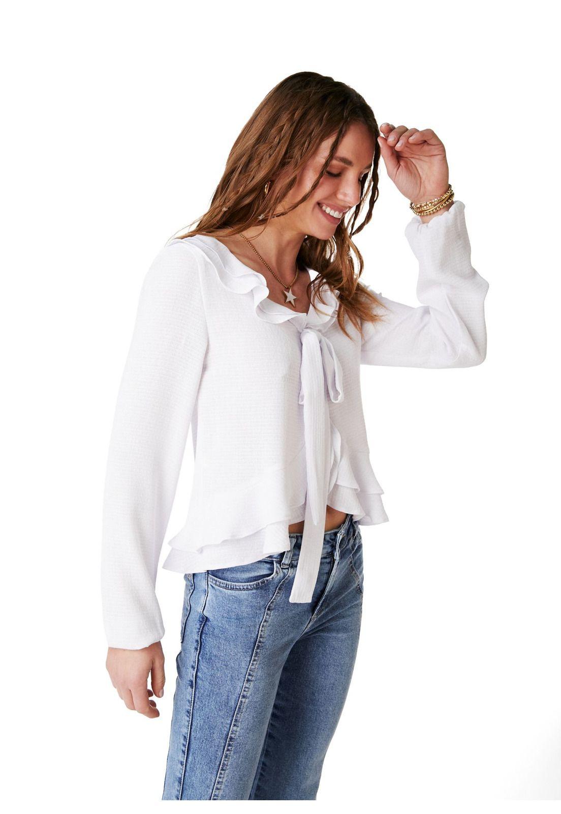 BLUSA SPEARS REGULAR TIPO BOLERO BLANCO EFESIS-3