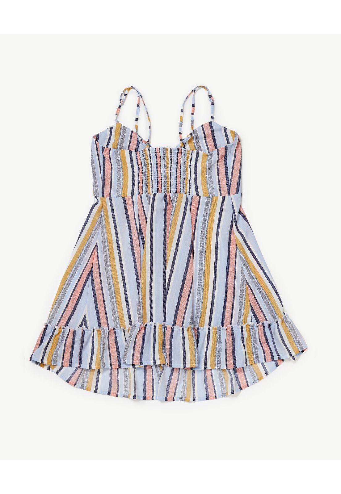 Vestido Fabi Estampado C/ Pabilos y Recogido Multicolor Efesis-1