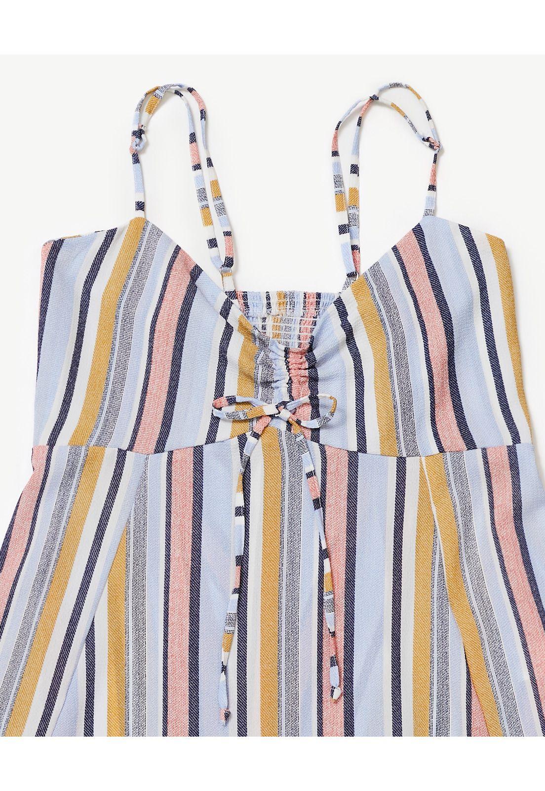 Vestido Fabi Estampado C/ Pabilos y Recogido Multicolor Efesis-2