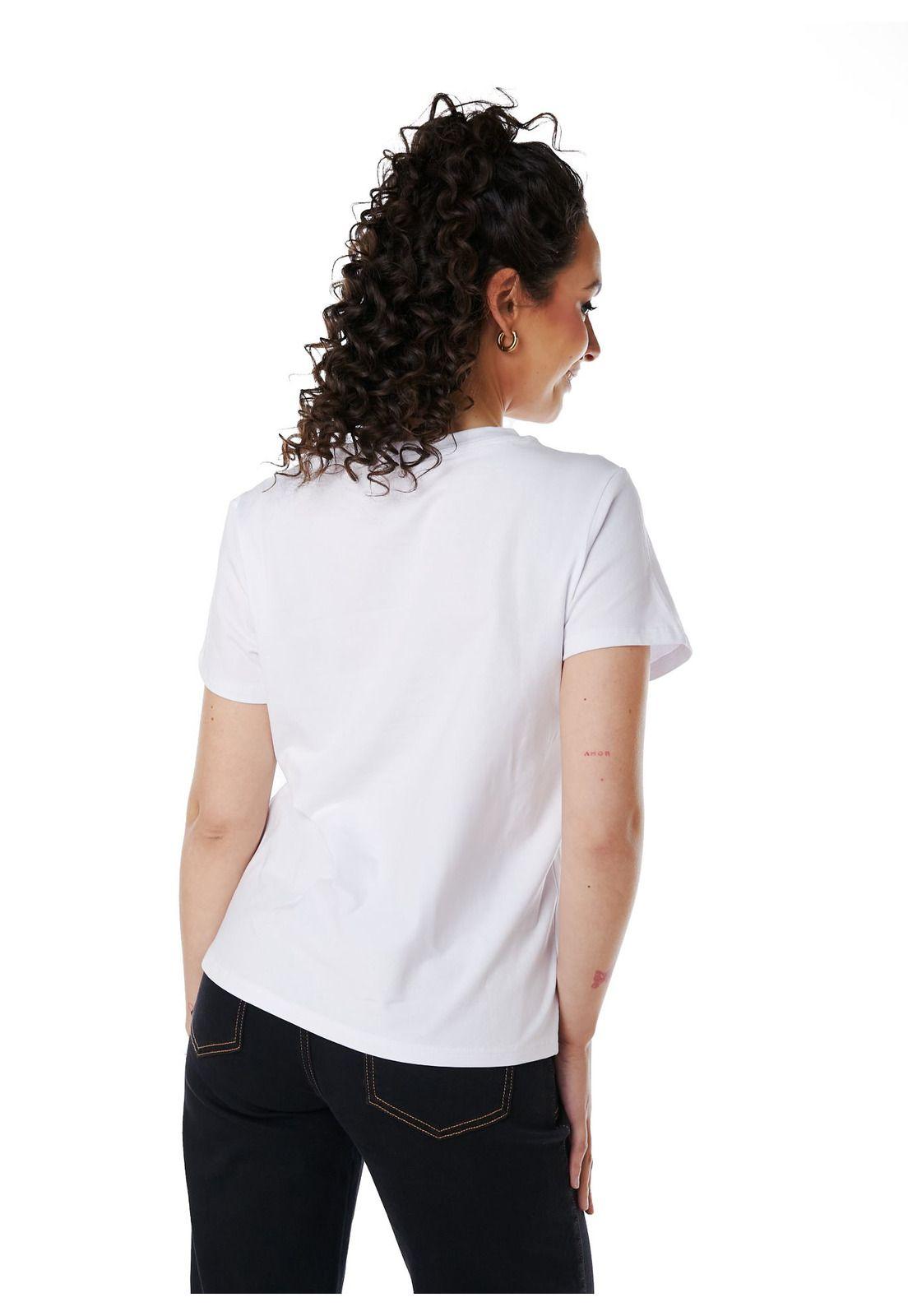 POLERA MILA REGULAR ESTAMPADO Y LENTEJUELAS BLANCO EFESIS-4