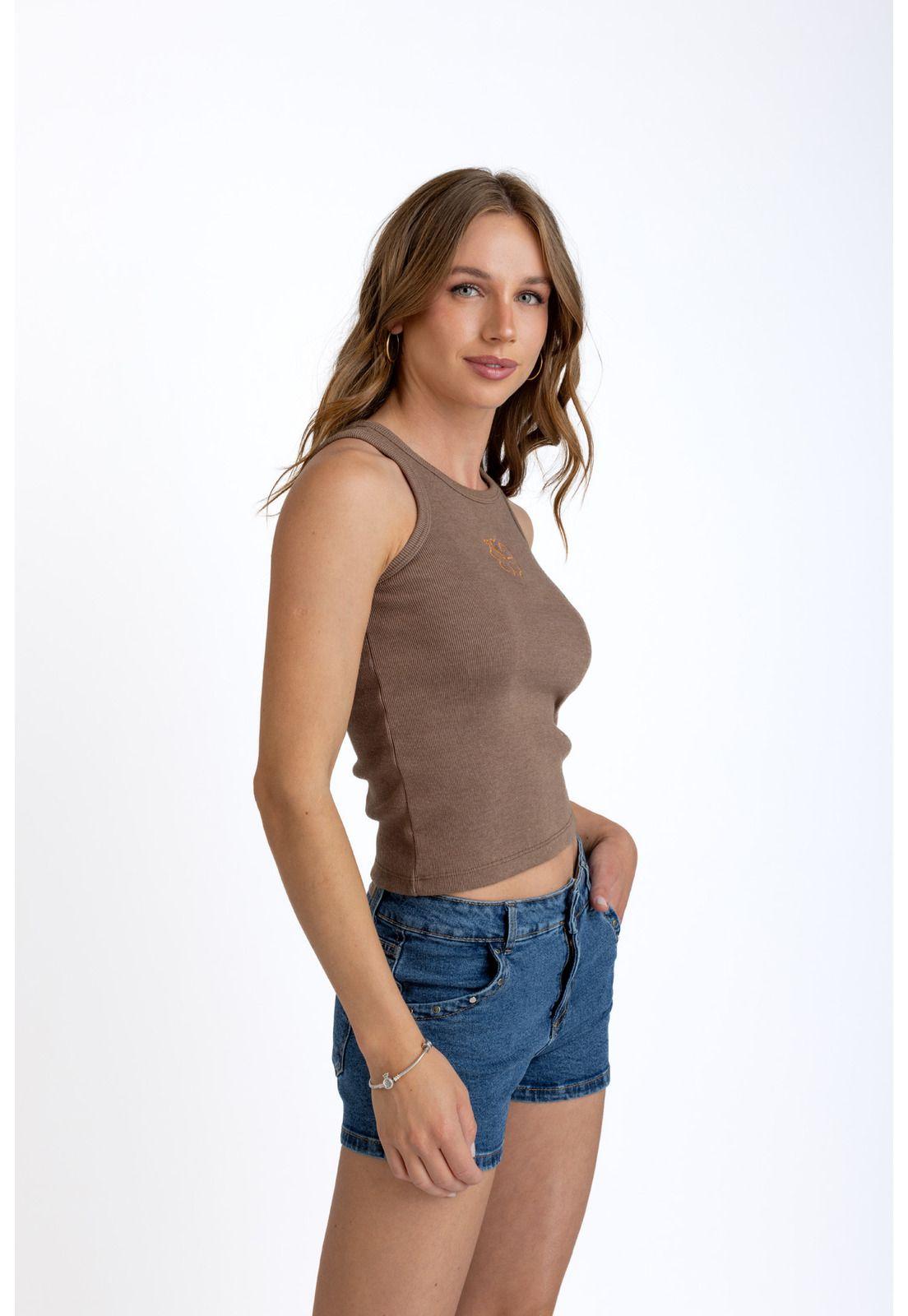 POLERA LAM TOP TANK C/ BORDADO CAFE EFESIS-2