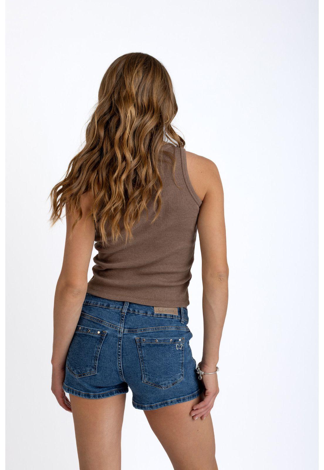 POLERA LAM TOP TANK C/ BORDADO CAFE EFESIS-3