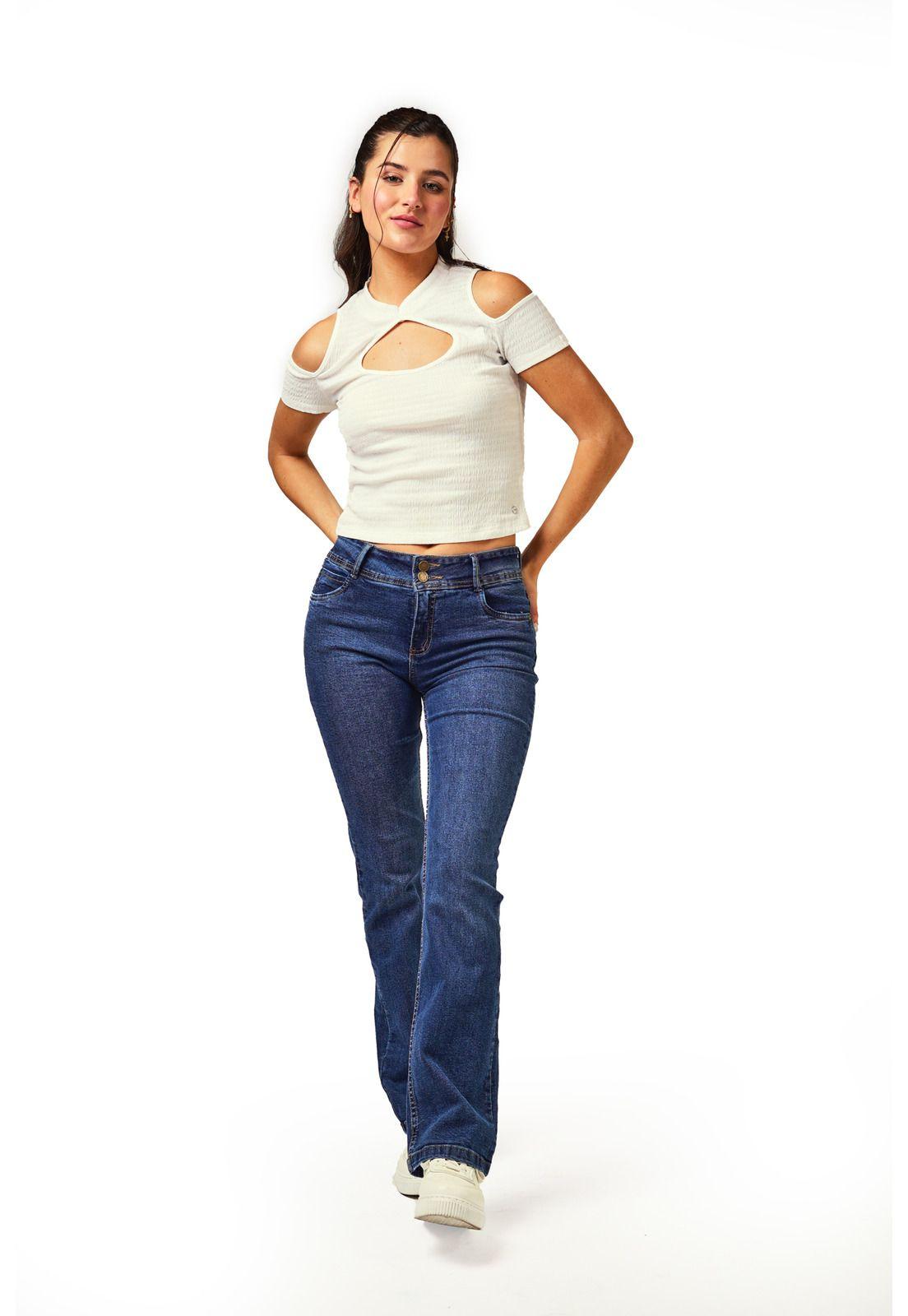 Jeans Isi Straight - Recto Pretina Ancha Azul Efesis-0