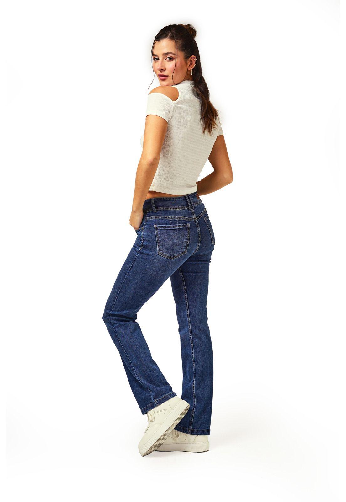 Jeans Isi Straight - Recto Pretina Ancha Azul Efesis-1