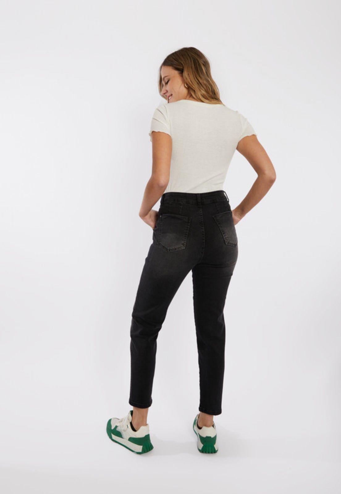 Jeans Slouchy Cargo Dara Negro-3