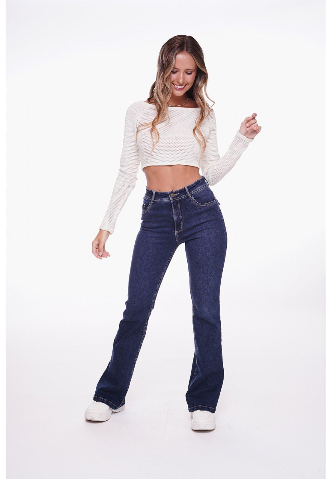 Jeans Feel Flare Bolsillo C/ Tapetas-0