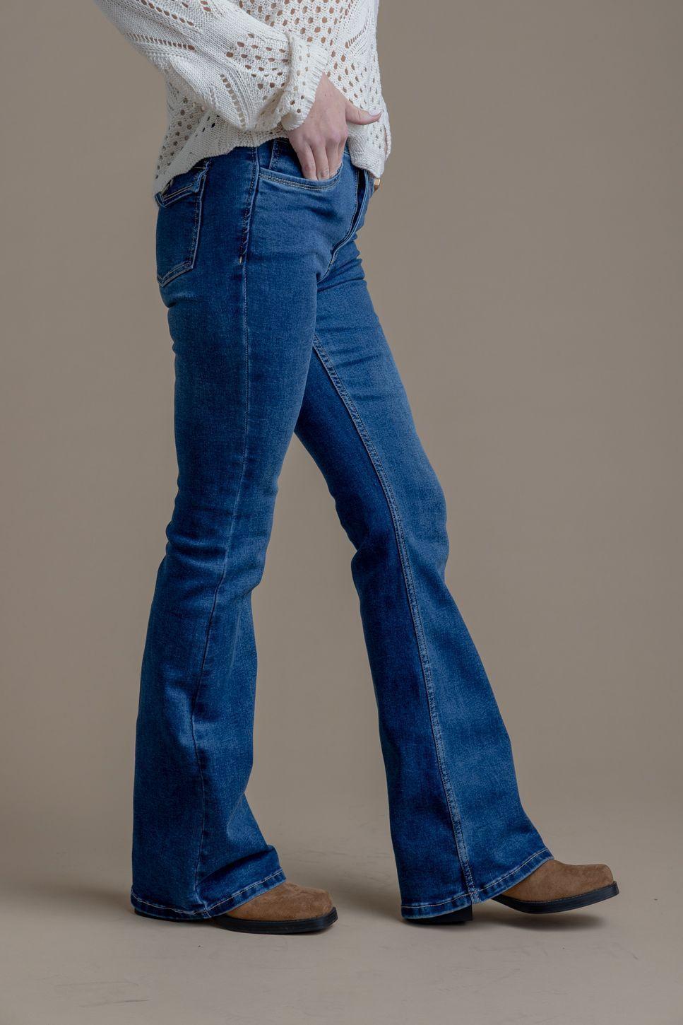 Jeans Feel Flare Bolsillo C/ Tapetas-2