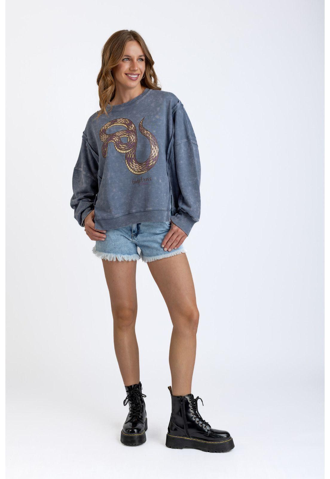 POLERON KIOTO OVERSIZE CORTES Y ESTAMPADO INDIGO EFESIS-0