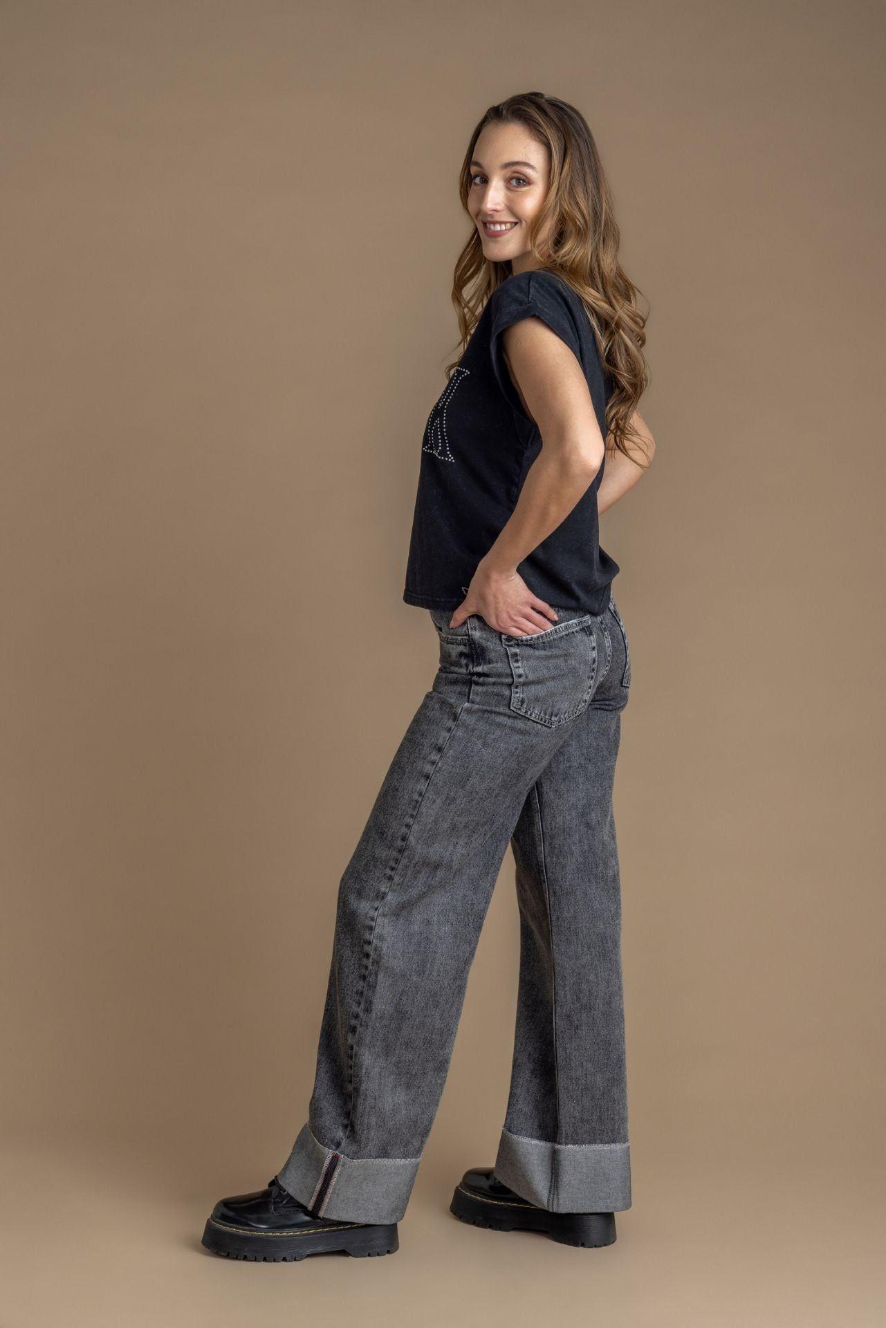 Jeans Nina Wide Pretina Caída Roll Up Gris Efesis-3