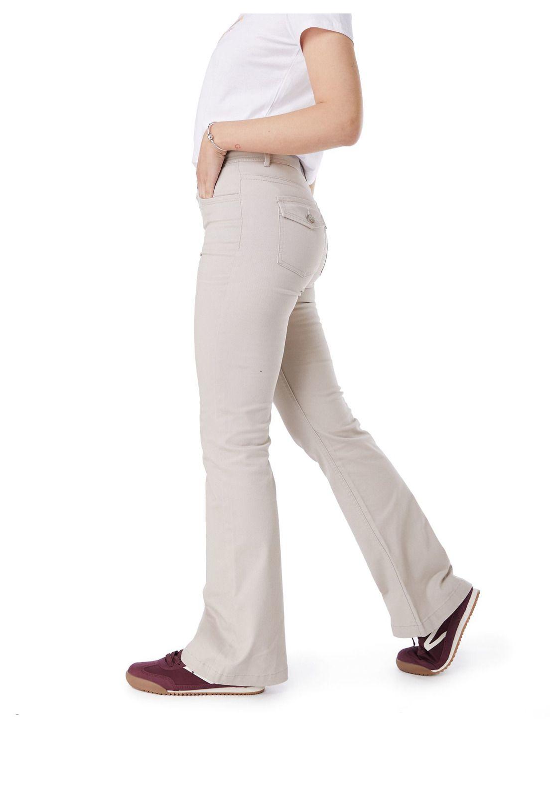 PANTALON FEEL FLARE BOLSILLO C/ TAPETAS BEIGE EFESIS-2